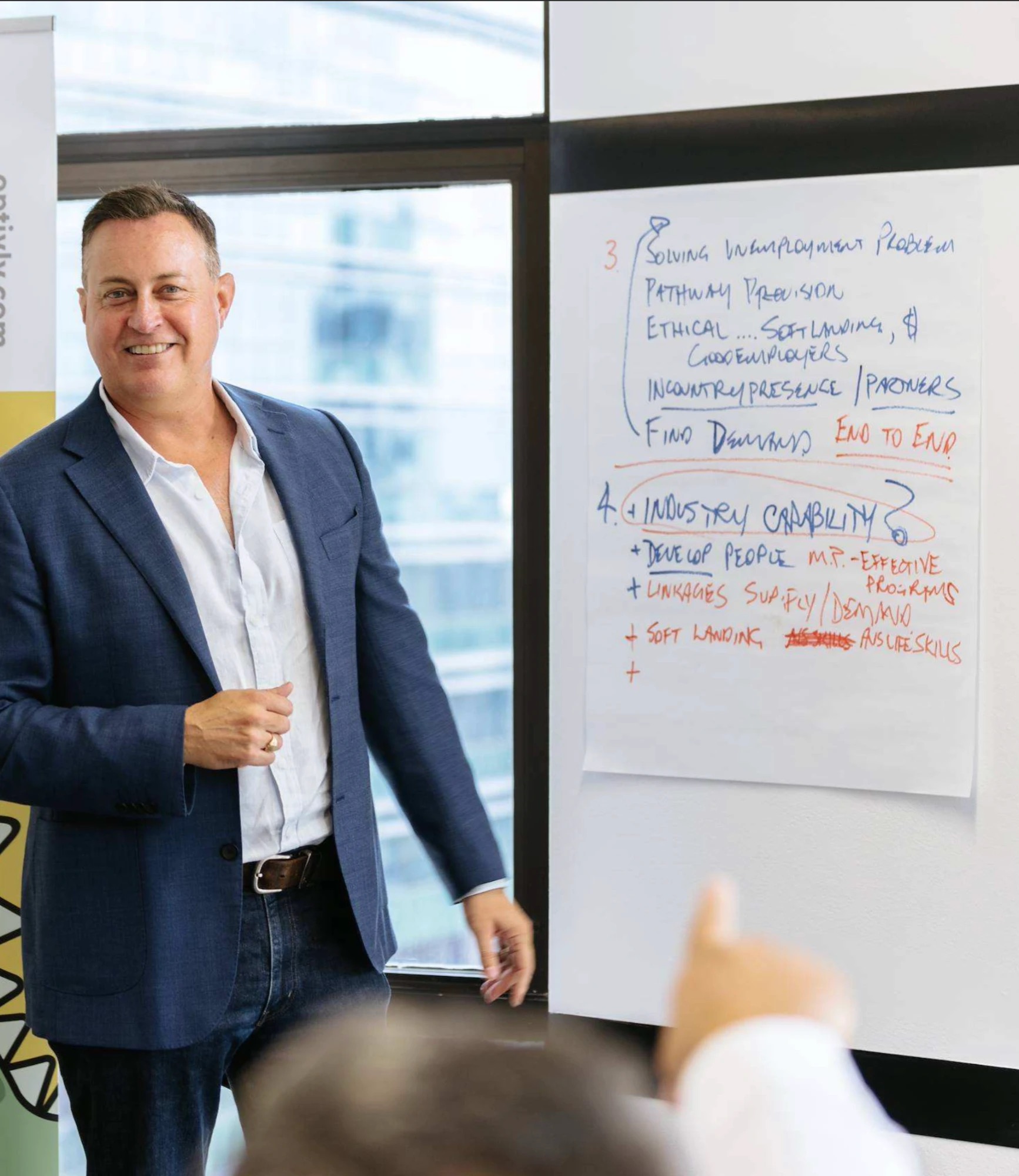 A Response facilitator presenting to a workshop group